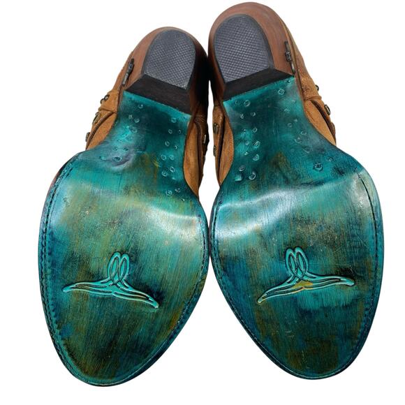 Lane Women’s Nova Aztec Peep Toe Studded Western Ankle Boot Size US 9.5 - Picture 9 of 11